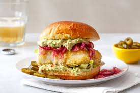 crispy baked fish sandwiches with