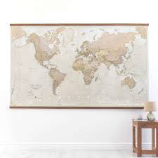 Antique World Map Home Wall Hanging