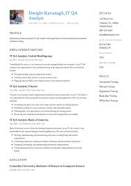 It Qa Analyst Resume Guide Sample Resumeviking Com
