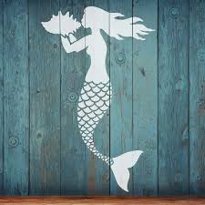 Mermaid Stencil For Beach Decor