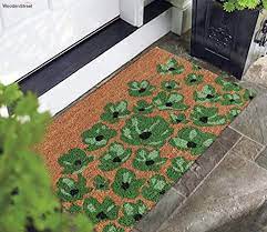 green flower anti slip floor mat