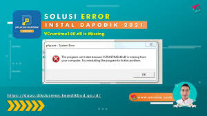 Dapodik 2021 cara download prefil dan registrasi offline. Solusi Error Instal Dapodik 2021 Vcruntime140 Dll Is Missing Arnaim Com