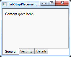 wpf tabcontrol tab positions the