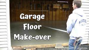 a concrete slab garage floor makeover