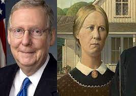 A member of the republican party, he is the minority leader of the senate, succeeding chuck schumer. Separated At Birth Mitch Mcconnell And The Farmer S Daughter In American Gothic Vanity Fair