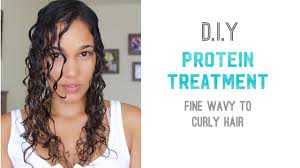 diy protein treatment fine wavy to