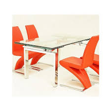 Crystal Extending Glass Dining Table