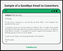 goodbye emails to coworkers how to