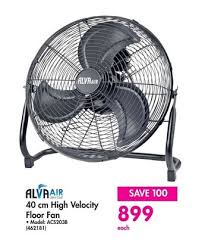 alva air 40cm high velocity floor fan