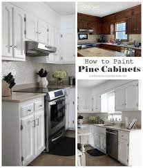 how to paint pine cabinets