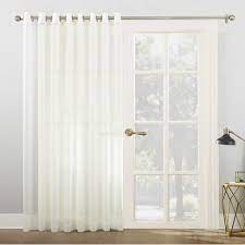 Control the temperature or lighting of a room, or let french door panels add an elegant accent. Emily Extra Wide Sheer Voile Sliding Door Patio Curtain Panel Target