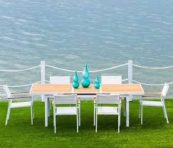 cori modern patio dining table white