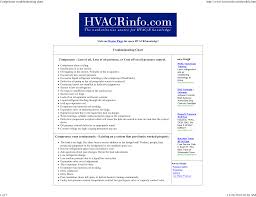 Compressor Troubleshooting Chart Hvac Talk