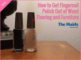 fingernail polish out of wood flooring