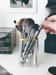 makeup brush holder 1pc plastic clear