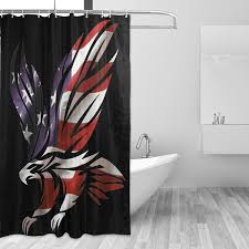 tribal flag hawk shower curtain