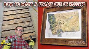 pallet frame a map or picture