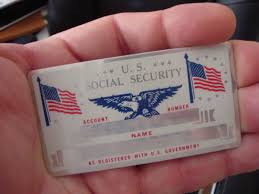 social security card usa flag eagle