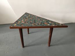 vintage wood mosaic coffee table for