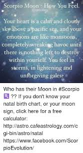 Scorpio Moon How You Feel Your Heart Is A Calm And Cloudy
