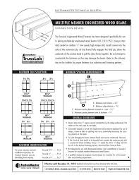 multiple member engineered wood beams