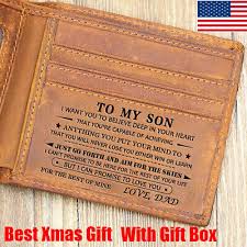 Dad Customized Engraved Leather Wallet