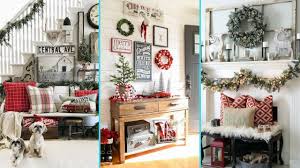 Shabby chic originated in england during the 1980s and is characterized by a worn look in furnishings, soft colors. Diy Rustic Shabby Chic Style Christmas Entryway Decor Ideas Foyer Decor Ideas Flamingo Mango Youtube