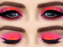 this neon eye make up is perfect for a