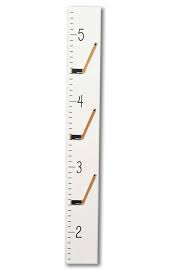 Hockey Stick Boy Wood Growth Chart Meauring Height Ruler