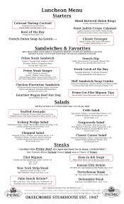 okeechobee steak house menus in west
