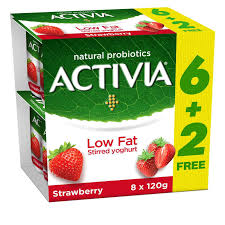 activia low fat strawberry stirred