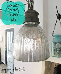 Mercury Glass Pendant Light