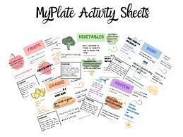 myplate activity worksheets rd2rd