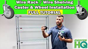 Wire Shelving Wheels & Caster Installation Tutorial - Fits All Major Brands  of Wire Racks - YouTube
