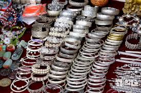 bracelets on souvenir stall in