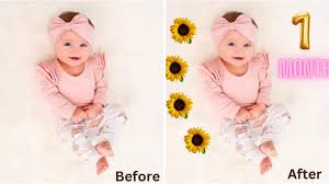 baby monthly photoshoot editing
