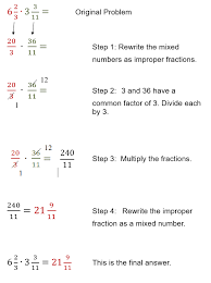 Steps For Multiplying Mixed Numbers