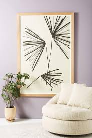 Palm Black White Wood Frame Wall Art