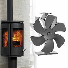 6 Blades Heat Powered Fireplace Fan