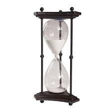 A B Home 1 Hr Hourglass Sand Timer Stand White 16 5
