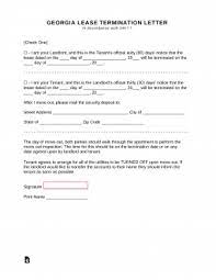 georgia lease termination letter form