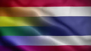 LGBT Thailand Flag Loop Background 4K, Motion Graphics | VideoHive