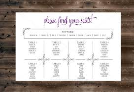 Diy Printables Simple Flourishes Wedding Guest Seating Chart
