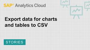 Export Data For Charts And Tables To Csv Sap Sap