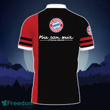 Bayern 3D Printed Polo Shirt For Sport Fans 3D Printed Black Red -  Freedomdesign