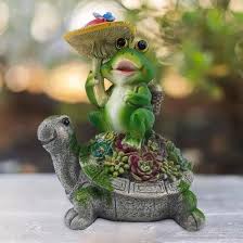 Frog Ornament With Mushroom Umbrella
