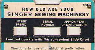 singer sewing machine company serial