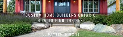 custom home builders ontario how to