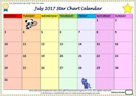 2017 Star Chart Calendar Page 7 Of 12 July Penny Saving