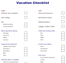 Sample Vacation Checklist Blue Layouts
